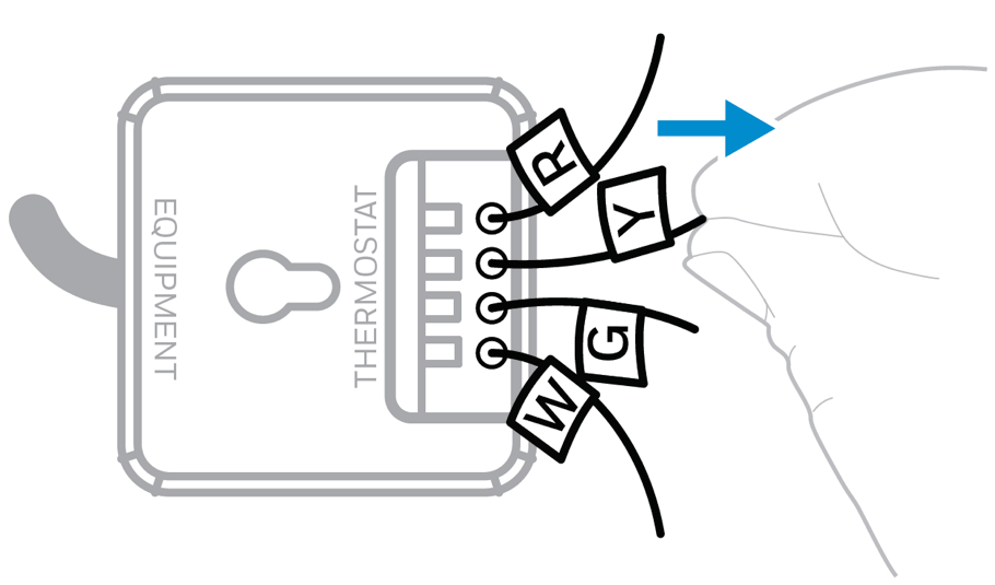 connect c-wire adapter to control board